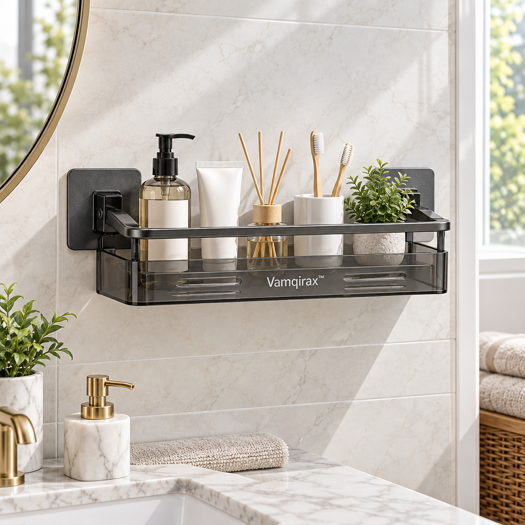 Vamqirax™ No-Drill Wall-Mounted Bathroom Shelf image 1