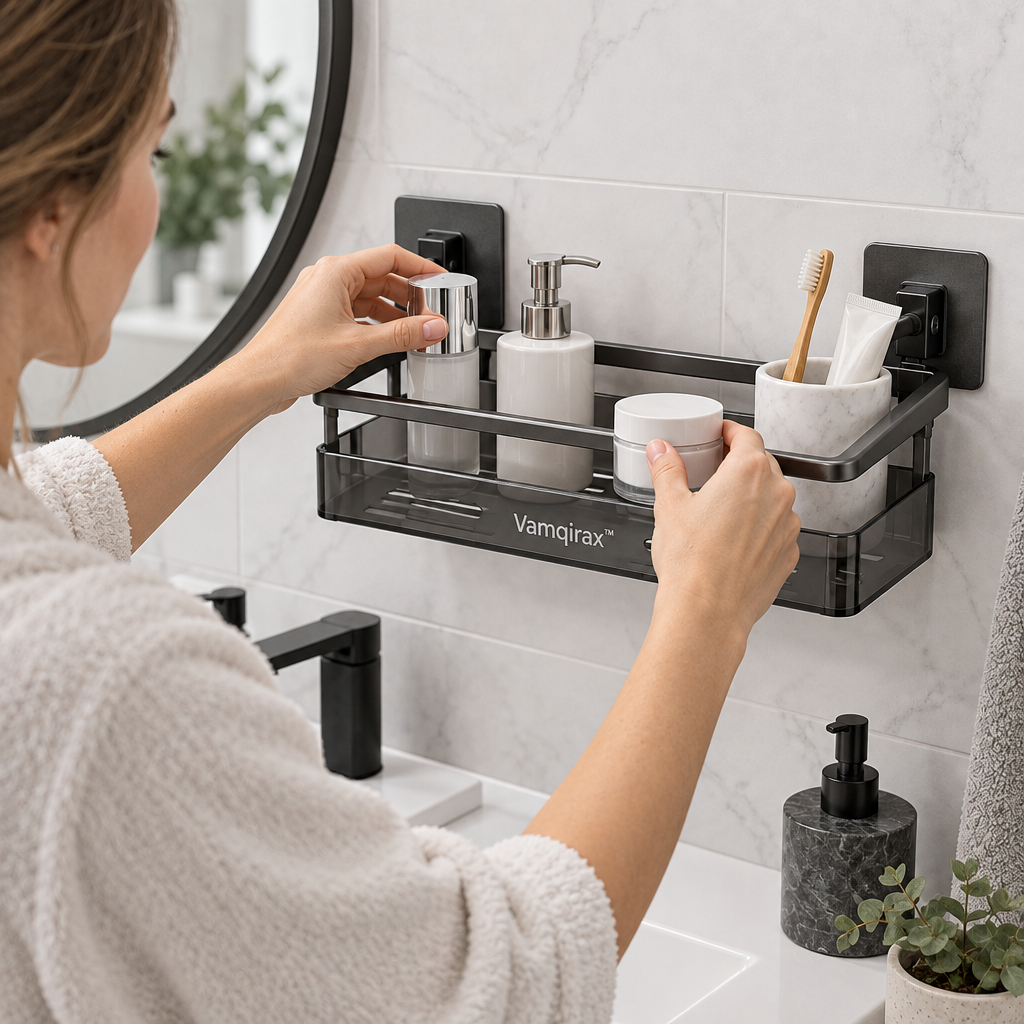 Vamqirax™ No-Drill Wall-Mounted Bathroom Shelf image 3