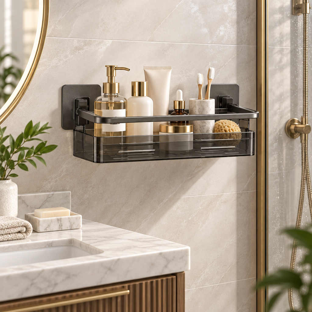 Vamqirax™ No-Drill Wall-Mounted Bathroom Shelf image 5
