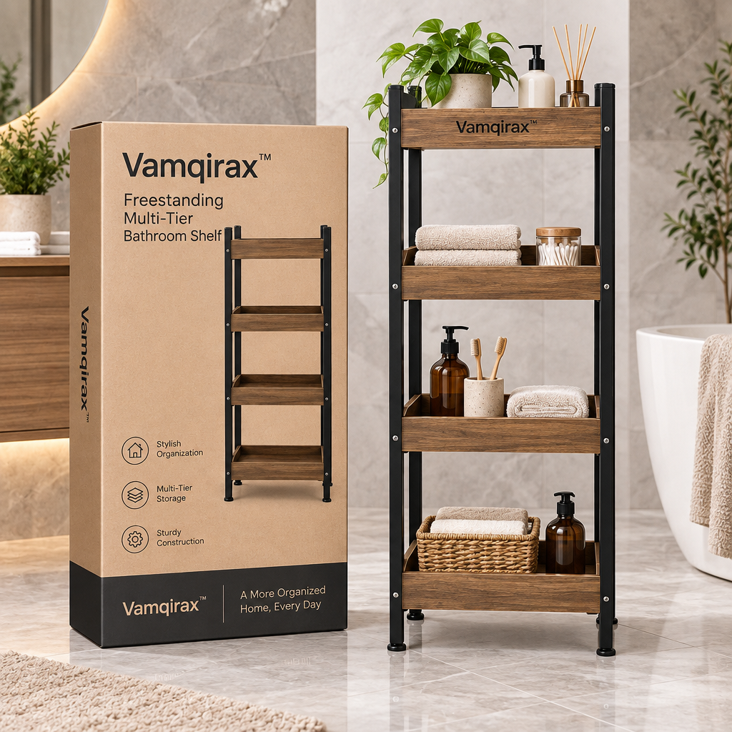 Vamqirax™ Freestanding Multi-Tier Bathroom Shelf image 6