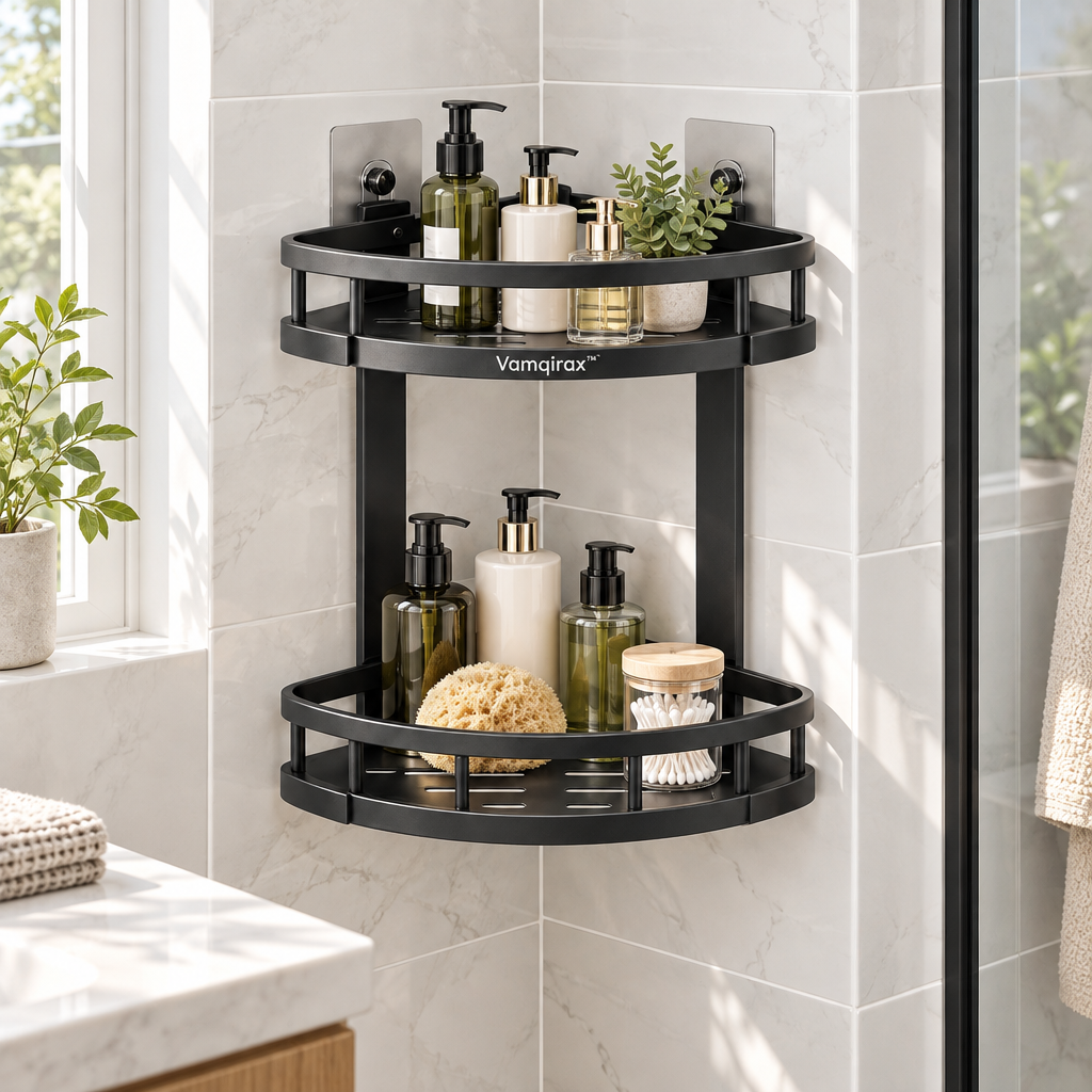 Vamqirax™ Corner Bathroom Storage Rack image 1