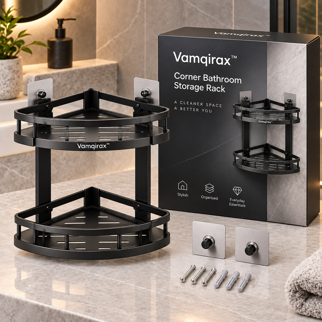 Vamqirax™ Corner Bathroom Storage Rack image 6