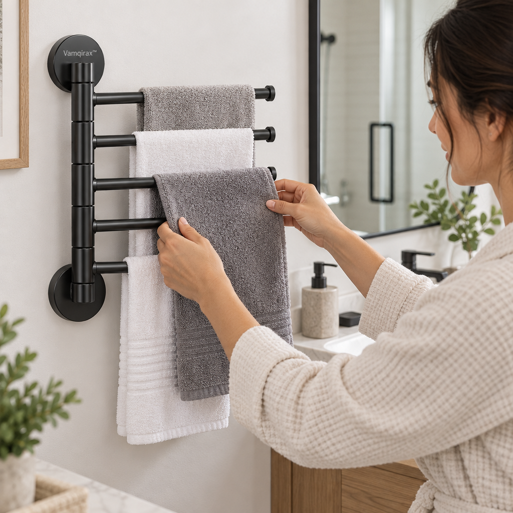 Vamqirax™ Wall-Mounted Swivel Towel Rack image 3
