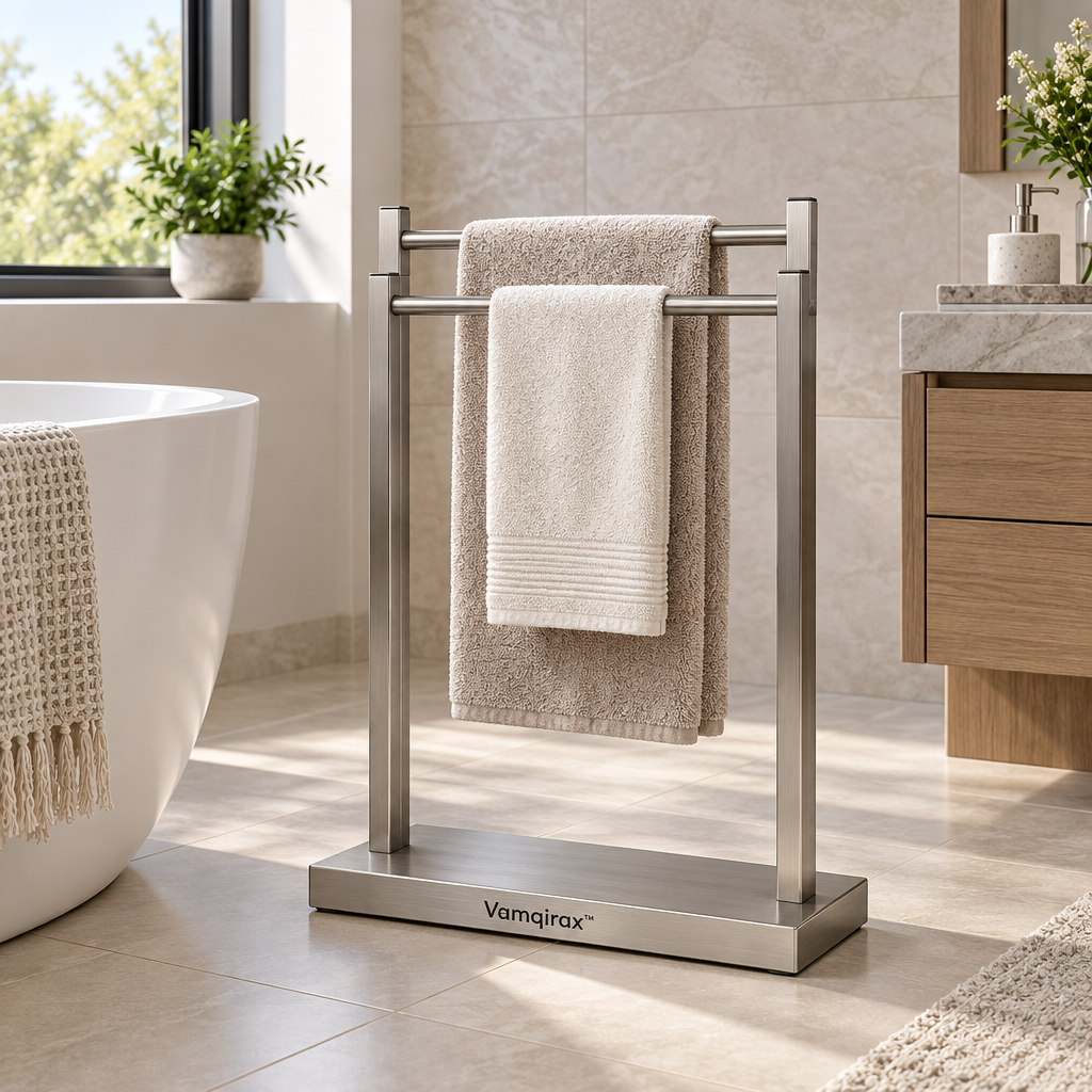 Vamqirax™ Freestanding Double-Rail Towel Rack image 4