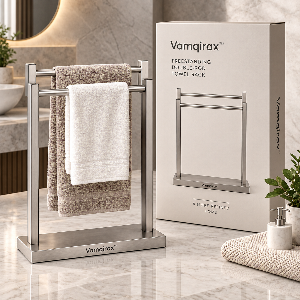 Vamqirax™ Freestanding Double-Rail Towel Rack image 6